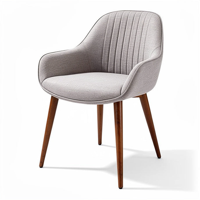 **Moderne gestoffeerde stoel met houten poten**