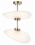 **Hedendaagse Hanglamp met Dubbel Heldere Glazen Diffuser**