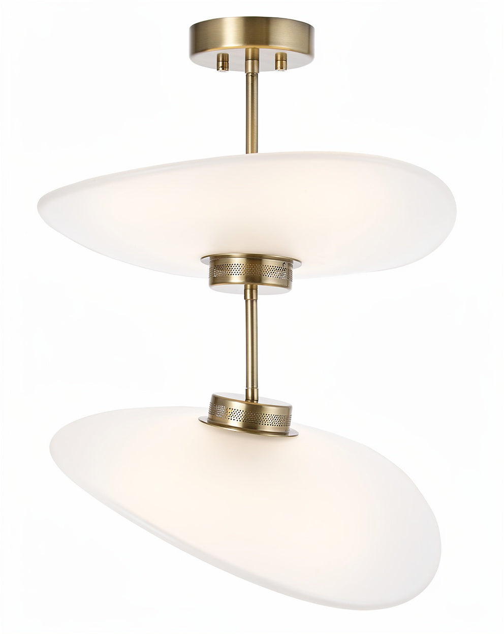 **Hedendaagse Hanglamp met Dubbel Heldere Glazen Diffuser**